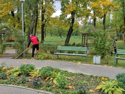 Помощь волонтеров ЦПК МВД Республики Беларусь в благоустройстве территории